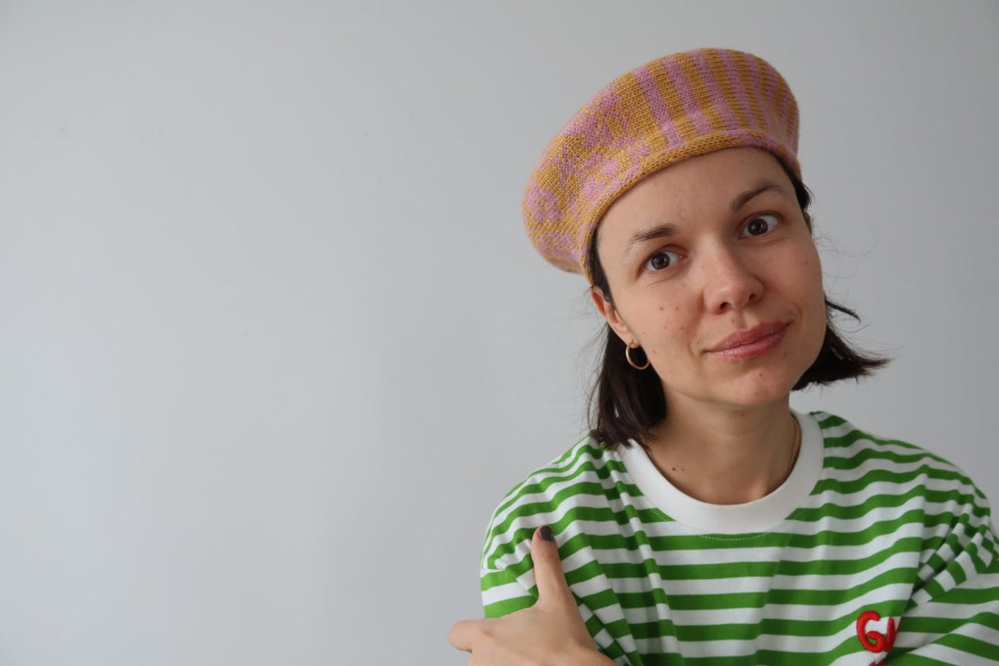 BERET - PINK PATCHWORK