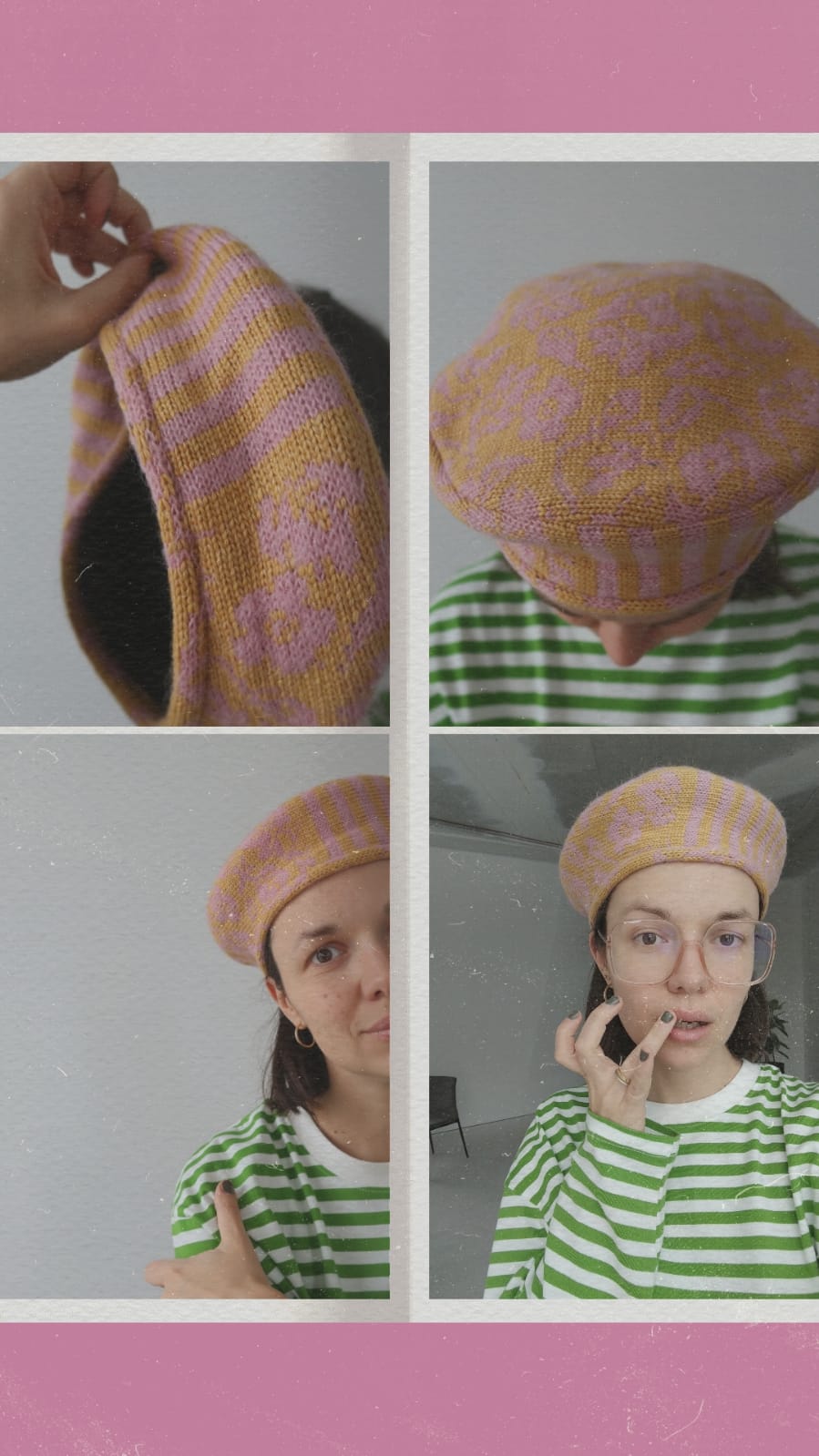 BERET - PINK PATCHWORK