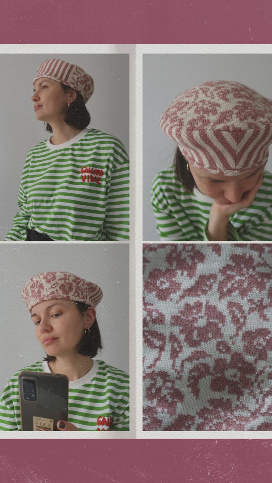 BERET - WHITE PATCHWORK