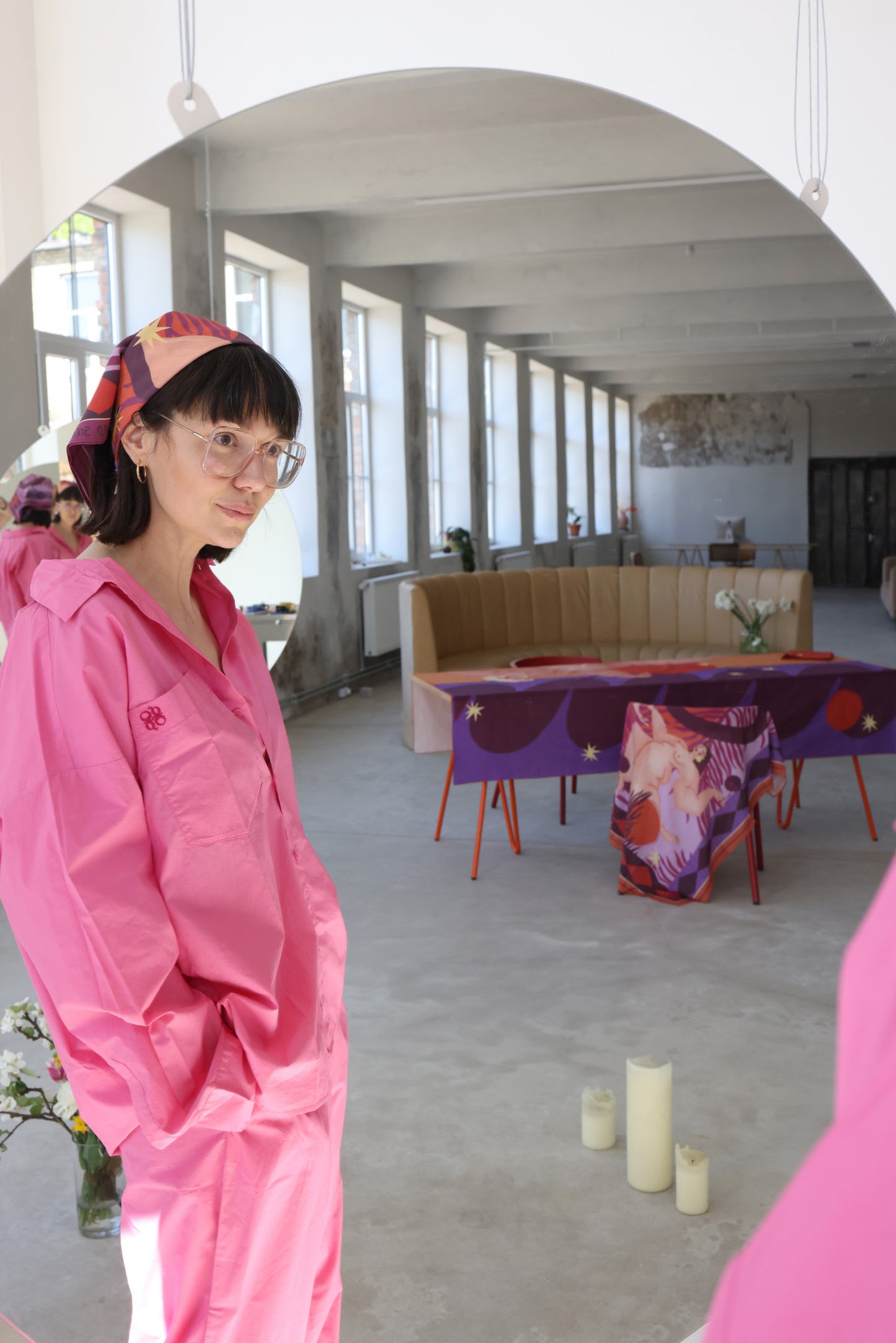 M PINK FOULARD, BÜRO STRAND × ZANE ZAĶE