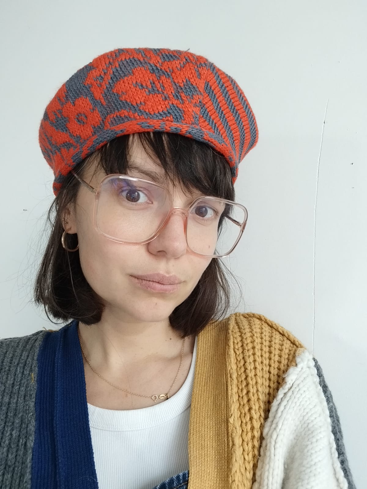 BERET - ORANGE PATCHWORK