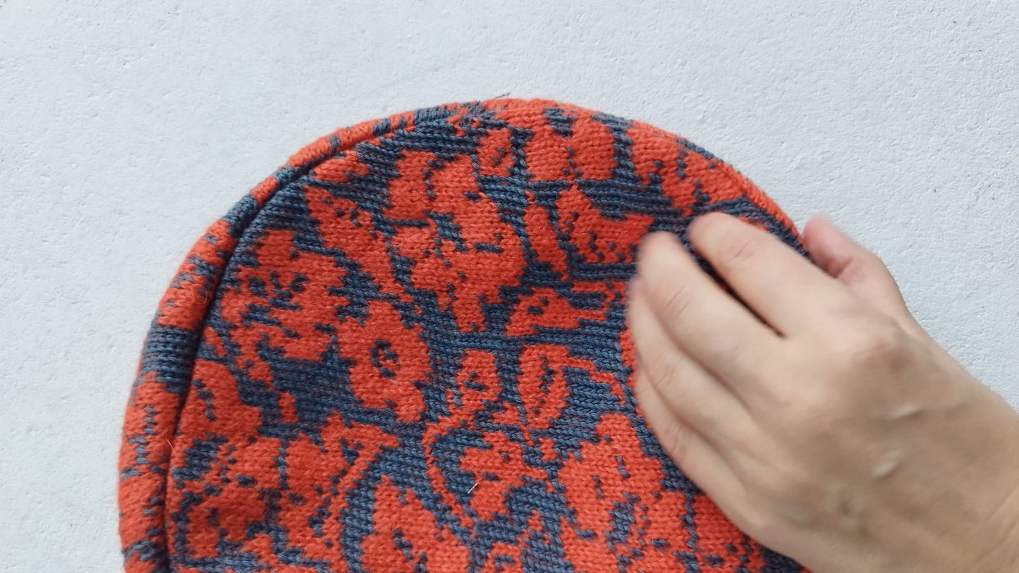 BERET - ORANGE PATCHWORK